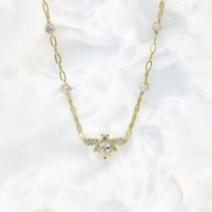 İncili Arı Chocker Kolye