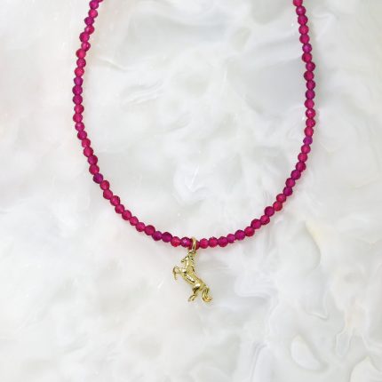 YAKUT DİZİLİ AT KOLYE