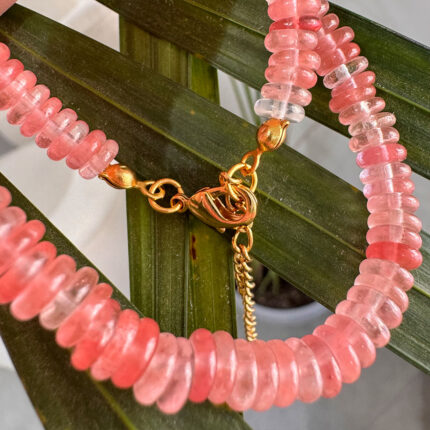 SUMMER PEMBE SİGULİT KOLYE