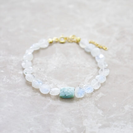 GEM Larimar & Ay Taşı Formül Bileklik