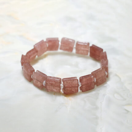 KARE PEMBE SİGULİT BİLEKLİK