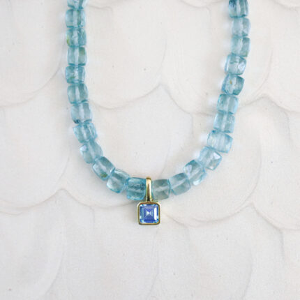 Prenses MAVİ TOPAZ Kolye